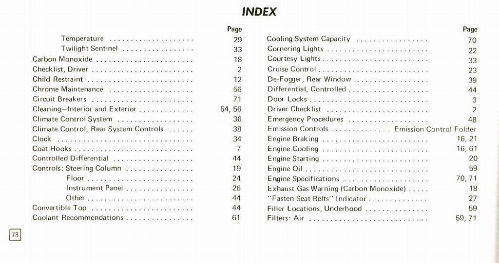 1973 Cadillac Owners Manual Page 64